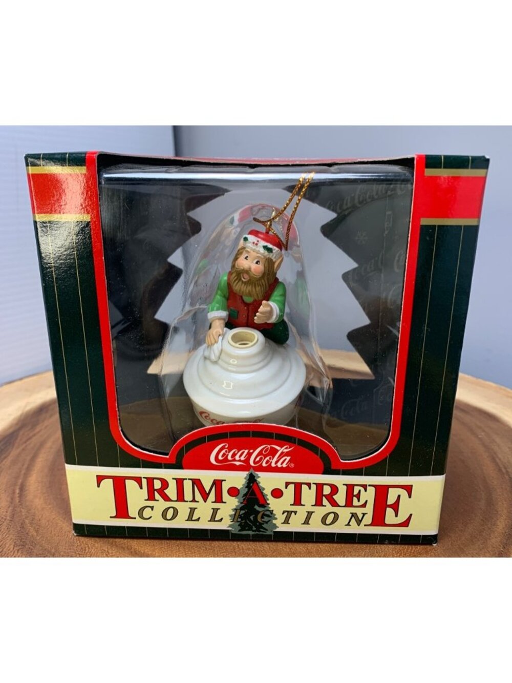 Coca-Cola Trim A Tree Elf Ornament Box 1998 Collectible Holiday Decoration